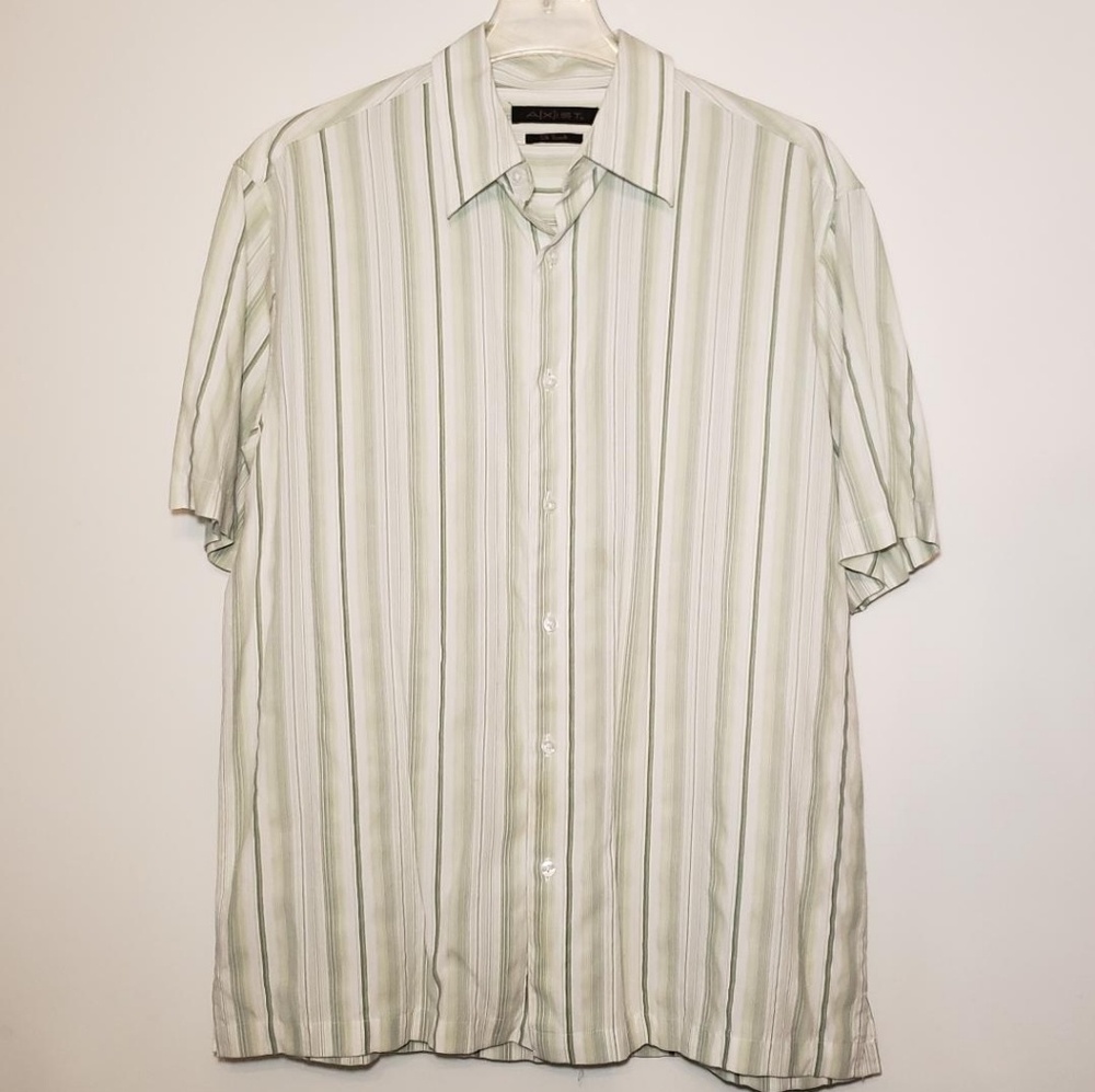 🛍 A[x]ist mens button down short sleeve shirt